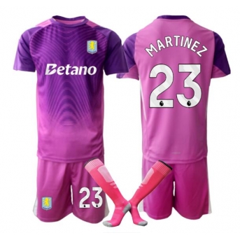 Billige Fotballdrakt Aston Villa Emiliano Martinez #23 Keeper Replika Tredjedraktsett Barn 2025-26 Kortermet (med bukser)